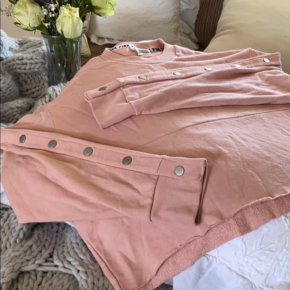 PINK crop sweatshirt!